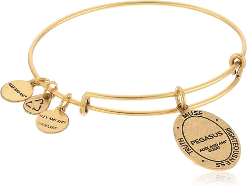 Vista 2 de Alex and Ani Path of Symbols Pegasus pulsera tipo esclava expansible de alambre con dijes
