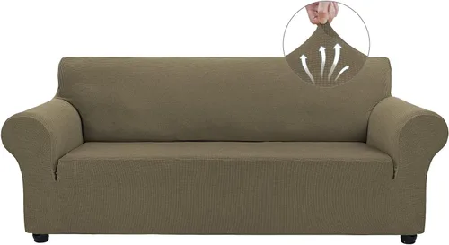 Vista 20 de Asnomy Fundas de sofá para sofá de 2 cojines, fundas elásticas para sofá biplaza, protector de mascotas, fundas de muebles para perros y gatos, tela