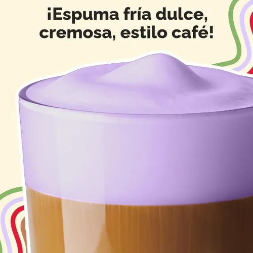 Vista 5 de YULU FOODS Palitos de espuma fría instantánea de lavanda (12 porciones, 8.47 oz) Espuma fría floral sin lácteos para café helado, té y matcha