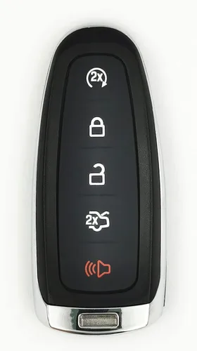 Vista 3 de REPROTECTING Funda de llavero de goma de silicona Compatible con (5 botones) 2011-2015 Ford Edge Escape Explorer Flex Focus Taurus M3N5WY8609 Negro