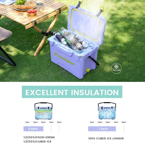 Vista 5 de EchoSmile 12/18/25 Quart Rotomolded Hard Cooler
