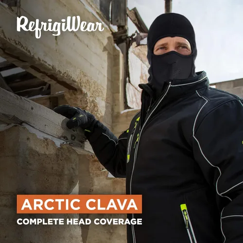 Vista 2 de RefrigiWear Arctic Clava - Pasamontañas de NeoFleece que absorbe la humedad, resistente al viento, impermeable, para clima frío