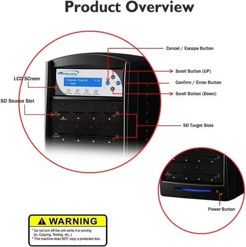 Vista 3 de Vinpower Digital SDShark SD & MicroSD Duplicator - 7 objetivo