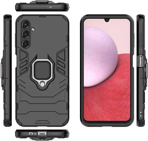 Vista 49 de Funda para Samsung Galaxy A04 4G, carcasa con soporte para Samsung SM-A045F/DS Galaxy A04 4G / SM-A045M/DS SM-A045F SM-A045M, color negro