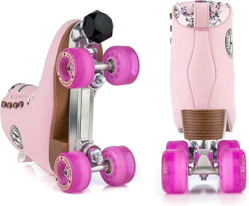Vista 2 de Roller Skates for Women and Girls - Roller Skates for Rink, Artistic and Rhythmic Skating Indoor and Outdoor High Top Classic Double Row Skate Shoes