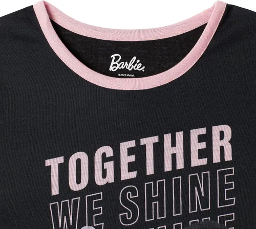 Vista 4 de Barbie Conjunto de pijama y camisa de dormir para niñas de 4 piezas para niñas