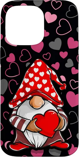 Vista 21 de Cute Gnome Valentine Heart Pattern Cozy Love Design Case for iPhone 17