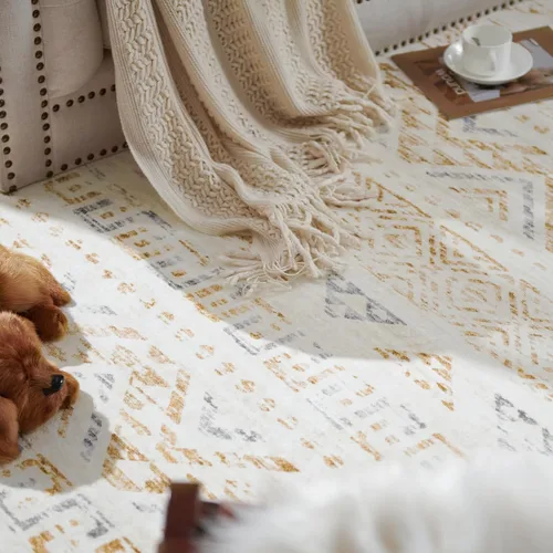 Vista 48 de jinchan Alfombra marroquí de pasillo 2x6 - Alfombra de pasillo lavable a máquina para cocina, alfombra moderna geométrica suave de pelo bajo