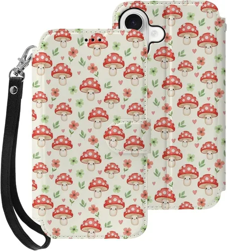 Vista 45 de SWEET TANG Funda protectora para iPhone 17, con tarjetero y tarjetero Patrón 828