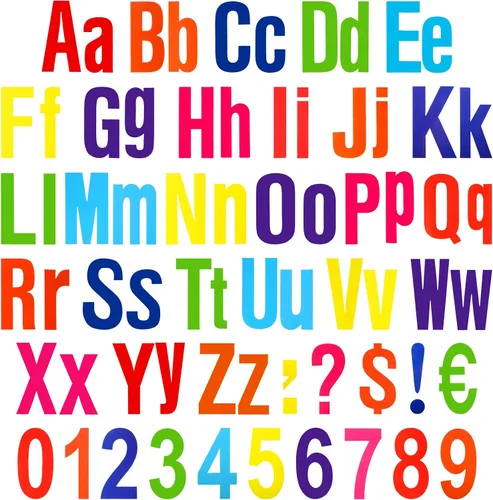 Vista 11 de Tenare Juego de 134 letras coloridas del alfabeto de 5 pulgadas, letras del alfabeto, números y recortes de puntuación para tablón de anuncios, Negro