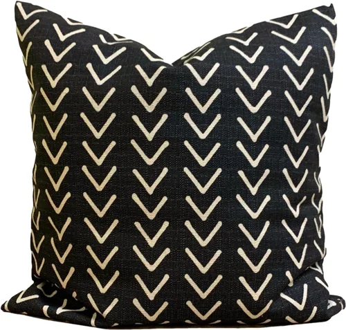 Vista 4 de Black Tan Pillow Covers, Black Throw Pillow Cover, Black Tan Throw Pillow Covers, Black Decorative Pillow Covers, 16x16, 20x20, 18x18, ALL SIZES