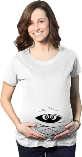 Vista 18 de Playera de disfraz para Halloween, diseño chistoso de esqueleto de bebé, para embarazadas, para madres. Bebé (varón)