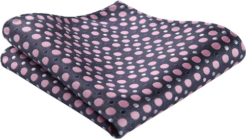 Vista 30 de HISDERN Pajaritas para hombre, diseño de lunares, corbatín y bolsillo cuadrado, clásico, esmoquin de negocios, boda, pajaritas, pañuelo