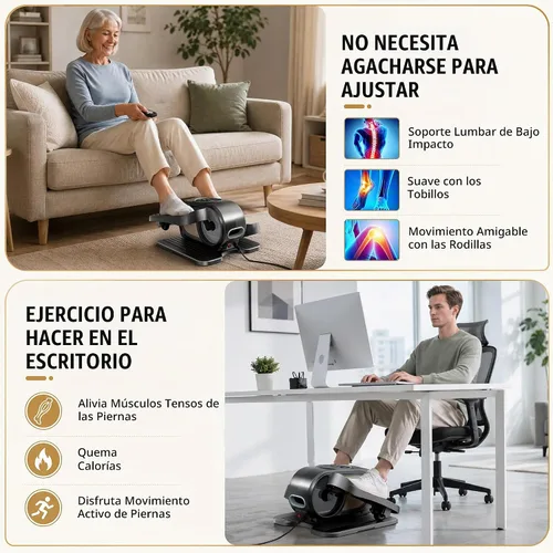Vista 6 de Elíptica de bajo impacto debajo del escritorio, ejercitador