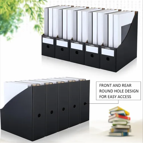 Vista 6 de Geyee 50 piezas de cartón para revistas, archivador de revistas, caja de almacenamiento de documentos, organizador de archivos de revistas con 50