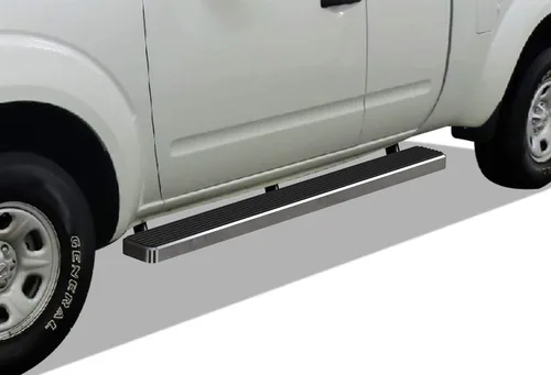 Vista 8 de APS Estribos plateados estilo estribo Nerf barras laterales compatibles con Nissan Frontier 2005-2025 King Cab y Suzuki Equator 2005-2012 Extra Cab