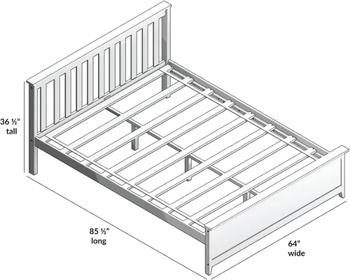 Vista 2 de Max & Lily - Cama Queen, marco de cama con cabecero para niños, listones, color arcilla.