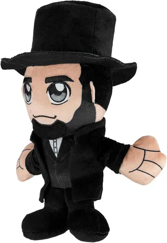 Vista 5 de Bleacher Creatures Abraham Lincoln - Peluche Kuricha de 8 pulgadas, juguete suave inspirado en Chibi