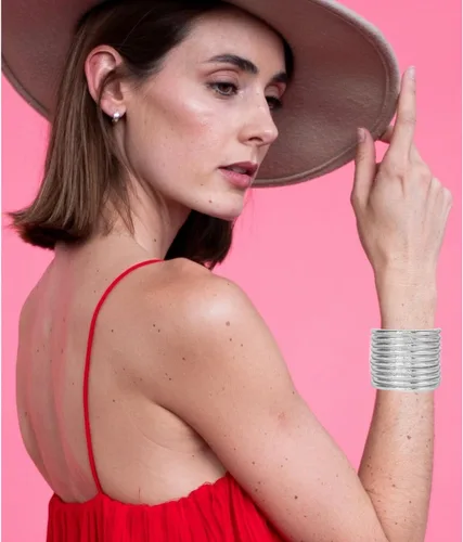 Vista 3 de Juego de pulseras de gelatina con purpurina joyas a la moda con forro de polvo dorado pulseras ligeras y bonitas para mujeres y niñas