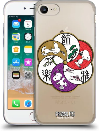 Vista 298 de Carcasa de gel para iPhone 7 Plus/iPhone 8 Plus, diseño de Snoopy Oriental de Peanuts, Badges