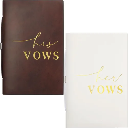Vista 9 de 2 libros de votos de boda, para él y para ella, cuaderno de votos para boda, diario de votos de boda, libro oficial, 5.9 x 3.9 pulgadas, despedida