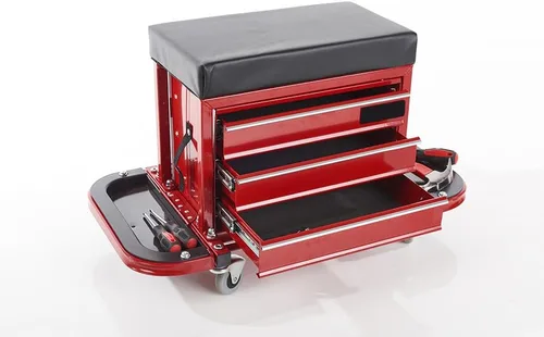 Vista 3 de Sharper Image Taburete Rolling Toolbox de Sharper Image
