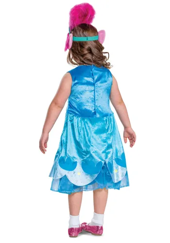 Vista 2 de Disfraz Adaptativo de Poppy de Trolls para Niños Multicolor
