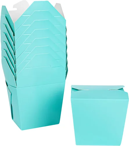 Vista 20 de Restaurantware Cajas chinas para llevar, paquete de 200 unidades, 8 onzas, resistentes a la grasa, recipientes de comida para llevar, desechables