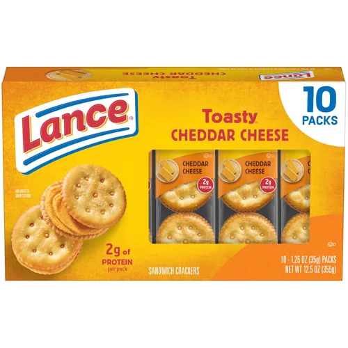 Vista 7 de Lance - Galletas saladas tipo sándwich, Captain's Wafers, paquete variado, 10 paquetes individuales, 6 sándwiches en cada uno