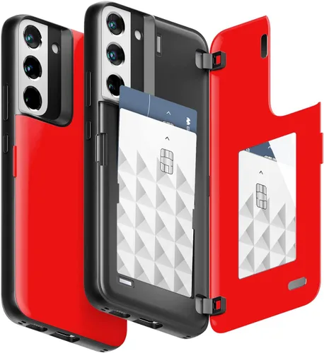 Vista 112 de GOOSPERY Funda tipo cartera para Samsung Galaxy S22 Ultra, [tarjetero] parachoques magnético de puerta con cierre automático, cubierta protectora