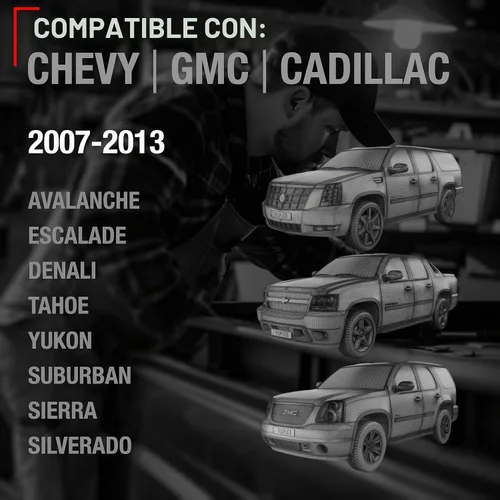 Vista 4 de Manija de puerta exterior delantera/trasera del conductor y pasajero - Compatible con Chevy Avalanche 2007-2013, Silverado 1500, 2500, 3500