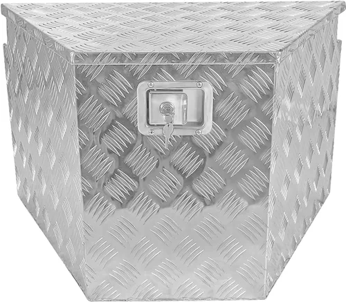 Vista 12 de Caja de herramientas de aluminio de 26 x 13.25 x 12 pulgadas, caja de herramientas con patrón de banda de rodadura de 5 barras, caja de herramientas