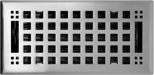 Vista 22 de Madelyn Carter Cubierta de ventilación de estilo artesanal contemporáneo, interior de acero fundido sólido, controla el flujo de aire, 2 x 10 Blanco