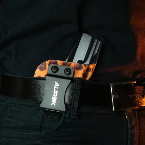Vista 6 de Kydex IWB Funda para Taurus G2C, G3C, PT111 – Mano derecha – Retención de ajuste seguro – Transporte oculto – Estampado de leopardo AUROK