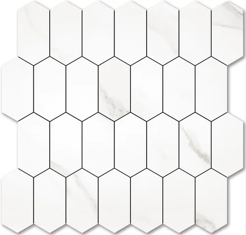 Vista 11 de Vamos Tile - Azulejo de salpicaduras de pelar y pegar hexagonal largo para cocina y baño - 1 hoja de adhesivo para salpicaduras en la pared de 12.4