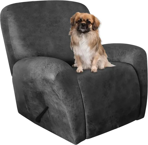 Vista 17 de ANARACHON Fundas para Sillas Reclinables Tipo Cuero, 4 Piezas Funda para Sillón Reclinable Lazy Boy, Protector de Muebles - Funda Suave Lavable