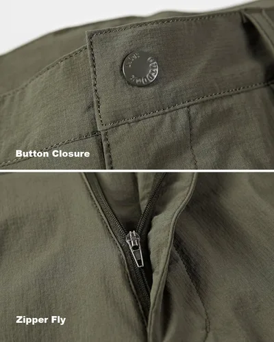 Vista 4 de EKLENTSON Pantalones cortos para hombre con bolsillos, ligeros, de secado rápido (sin cinturón)