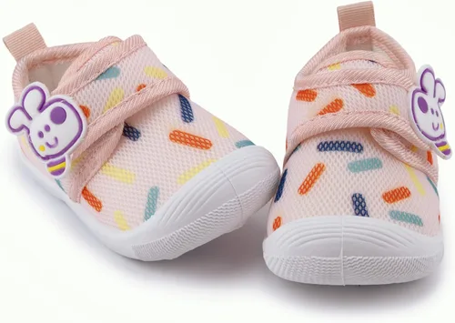 Vista 6 de WILLFUN Zapatos chirriantes para bebés, niños y niñas, tenis para primeros caminos, suela suave, para niños pequeños de 0 a 3 años