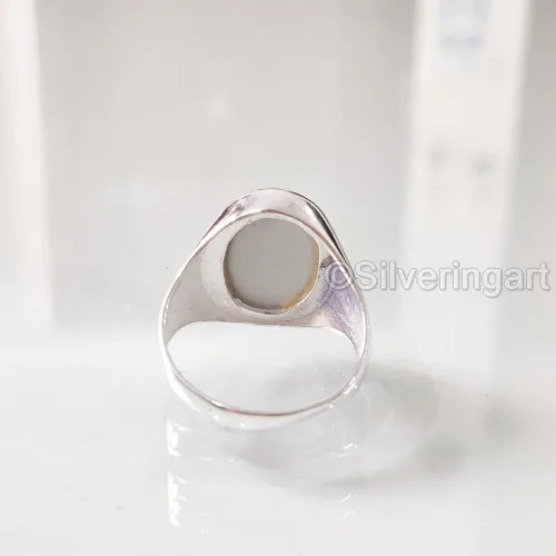 Vista 6 de Grey Moonstone Ring, Silver Jewelry, 925 Silver Ring, Anniversary Gift, Natural Grey Moonstone, June Birthstone Ring, Heavy Mens Ring, Spiritual