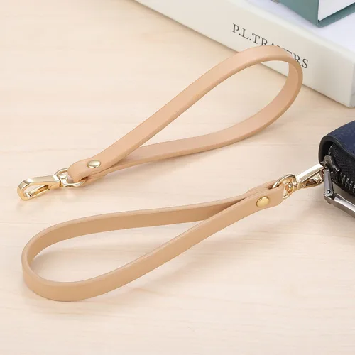 Vista 6 de Yetaha Correa de pulsera, correa corta de cuero genuino, cuerda de mango de Beige