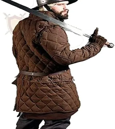 Vista 3 de Gambeson Thick Padded Full Sleeves Gambeson Coat Aketon Jacket Armor, Cotton Fabric Gambeson Jacket by ITS Medieval