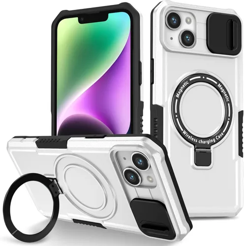 Vista 34 de Funda magnética para iPhone 11, soporte de anillo con ventana corrediza, funda protectora mate a prueba de golpes para iPhone 11 6.1, fundas