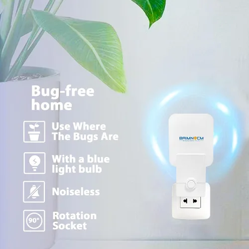 Vista 8 de Trampa de Insectos con Luz Azul para Interior, Trampa de Mosquitos para Casa, Trampa de Moscas para Frutas, Polillas y Mosquitos, Trampa de Insectos