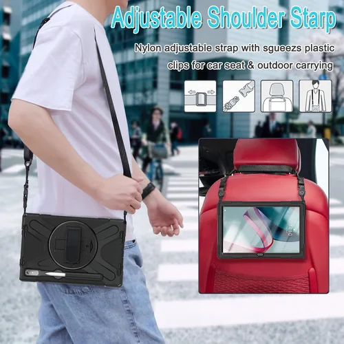 Vista 5 de Junfire Funda resistente a prueba de golpes para Lenovo Tab P11 Pro Gen2 de 11.2 pulgadas (TB-132FU/TB-138FC) 2022, funda resistente de servicio