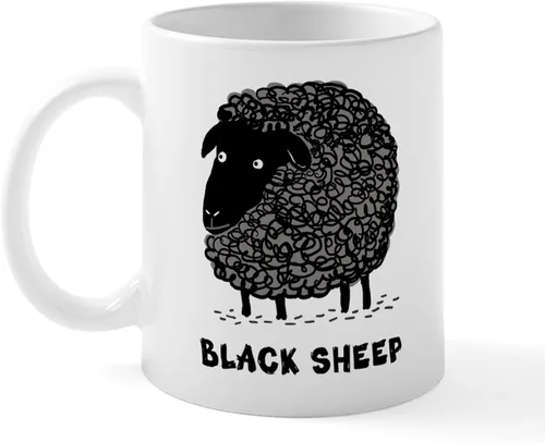 Vista 2 de CafePress Black Sheep Mug Taza de café de cerámica de 11 oz (11.0 fl oz)