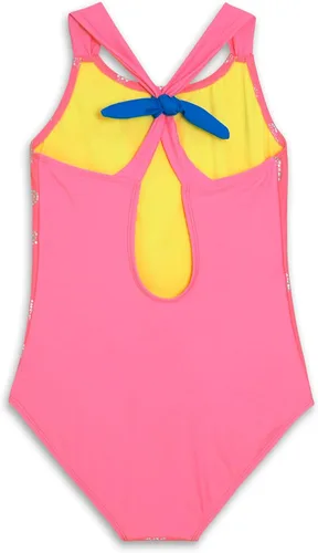 Vista 2 de Traje de baño de una pieza para niñas con UPF 50+ con lazo cruzado y espalda cruzada para niñas