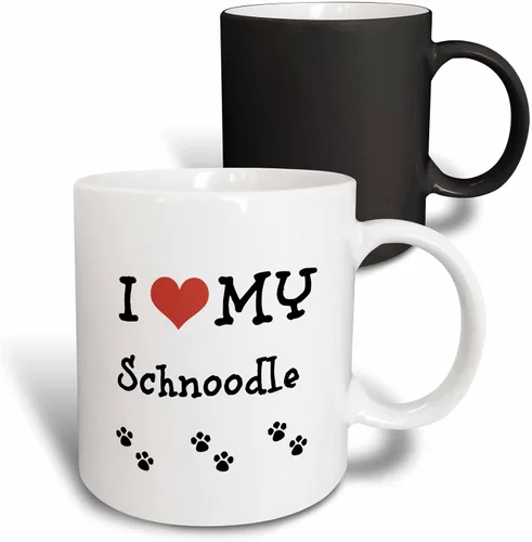 Vista 12 de 3dRose BrooklynMeMe Pets - Taza con texto en inglés "I Love My - Schnoodle (taza_183648_4)