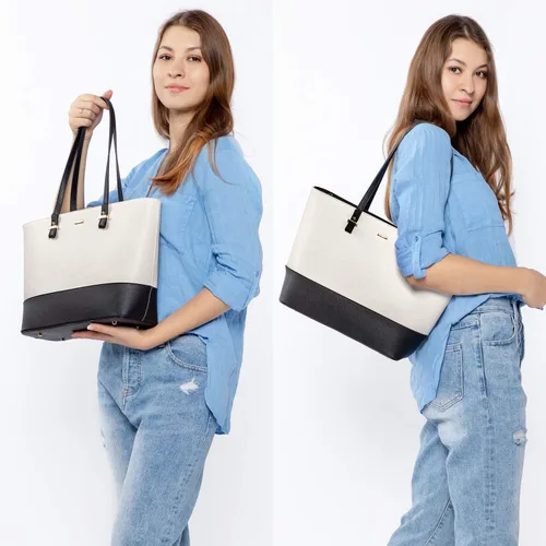 Vista 2 de LOVEVOOK Bolsos de mano para mujeres, bolsos de hombro, bolso tote, bolso satchel, bolso hobo, conjunto de bolso de 3 piezas