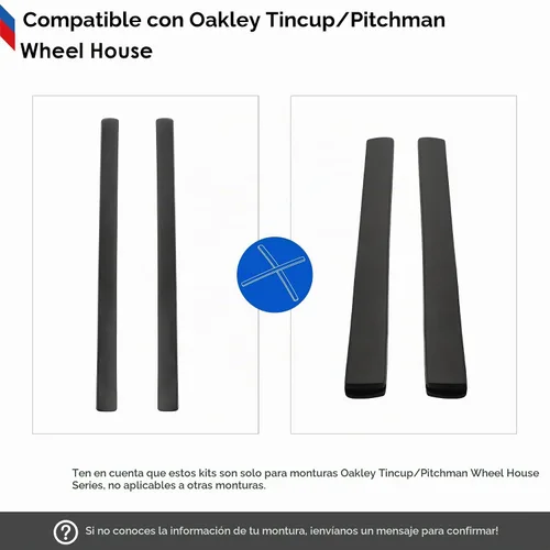 Vista 6 de BLAZERBUCK Calcetines de repuesto para gafas Oakley Tincup/Pitchman/Wheel House Negro