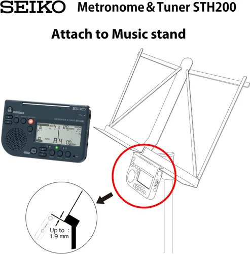 Vista 4 de Seiko Chromatic Tuner and Metronome with Tones (STH-200B)